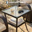 Ensemble de jardin pivotant en résine tressée 3 pièces – 2 fauteuils pivotants à bascule avec coussins et table basse-308826144
