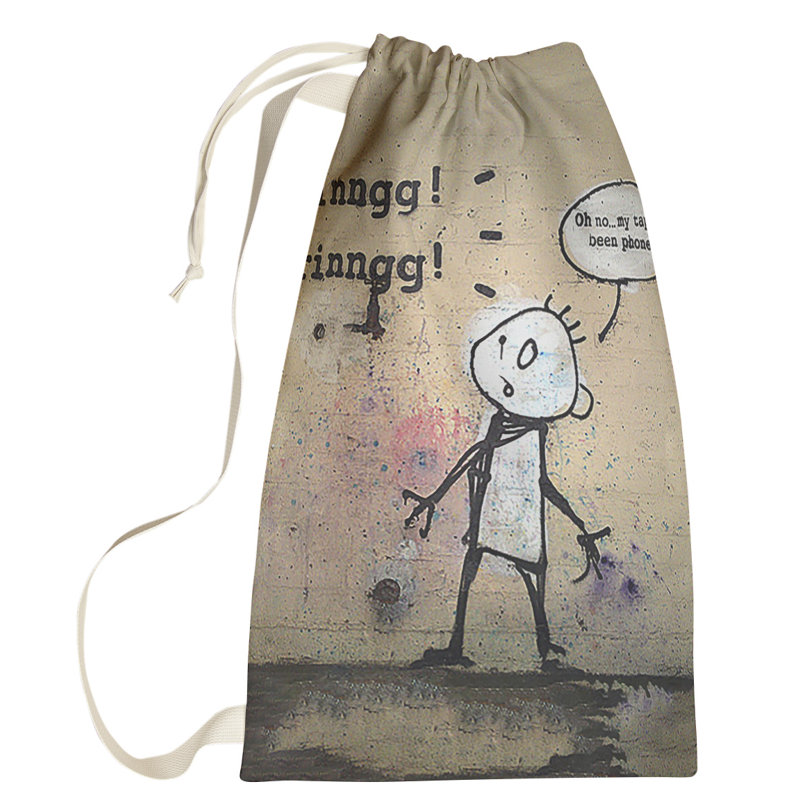 Fabric Laundry Bag with Handles, Small (29" H x 18" W x 1" D)