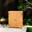 Banc de rempotage avec armoire de rangement et plateau de table en métal-111475312