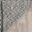 Tapis ivoire / gris foncé en coton tissé à plat à la main Alphy-379597187