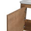 Meuble-lavabo mural contemporain de 40 po avec lavabo en céramique blanc, tablettes de rangement supplémentaires et 1 porte à fermeture en douceur, emballage Kd, contreplaqué, surface lisse facile à nettoyer, rebords arrondis modernes-1603409434