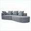 Canapé modulaire incurvé moderne de 116 po pour le salon, entièrement assemblé faisant face à la droite, revêtement Pearl | Polyester | Standard-997752245