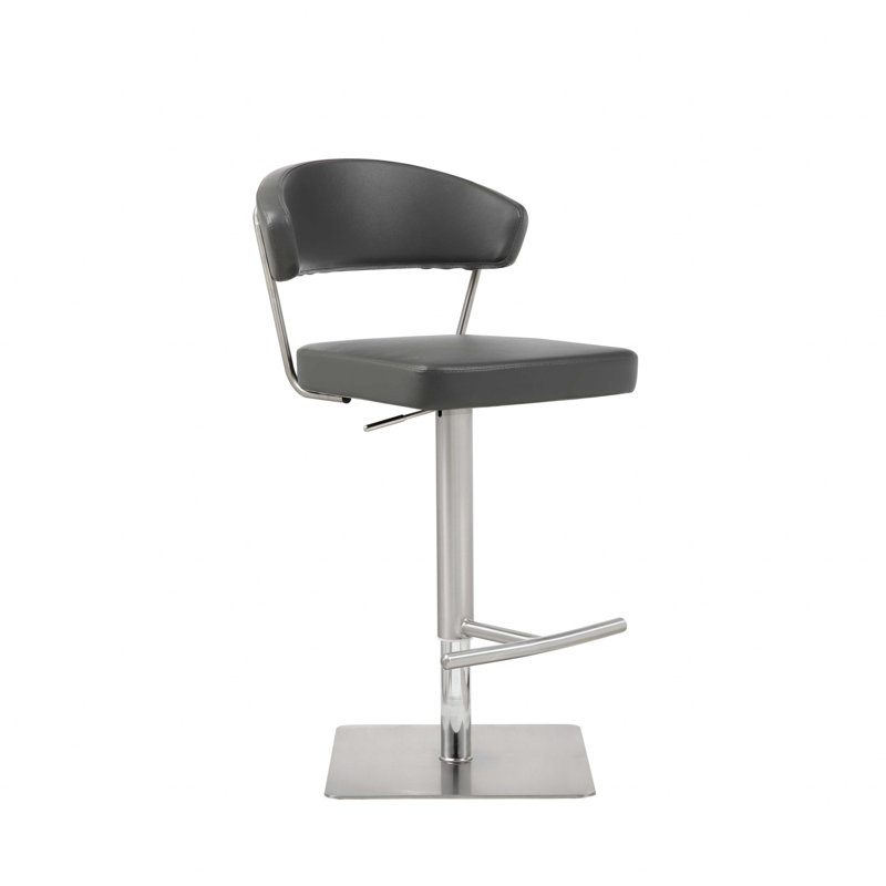 Tabouret de bar réglable en hauteur Ajwan, Gris foncé