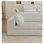 Canapé Cloud, tissu en velours côtelé, sièges profonds, conception à deux couches, coussin amovible, sans assemblage, combinaison de bricolage pour le salon, la chambre à coucher, la salle de conférence, un appartement, blanc