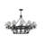 Hansmeier 12 - Light Dimmable Wagon Wheel Chandelier