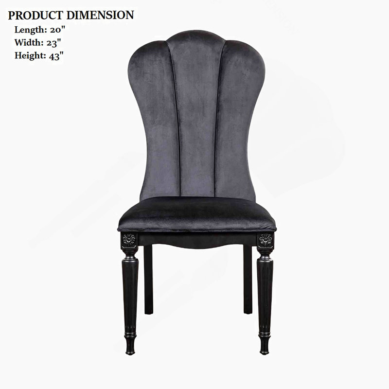 Chaise d'appoint 2Pc, Noir, Noir