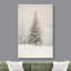 Œuvre de sapin enneigé enneigé, photos murales neutres de vacances rustiques modernes, impression sur toile encadrée-107118048-107118045