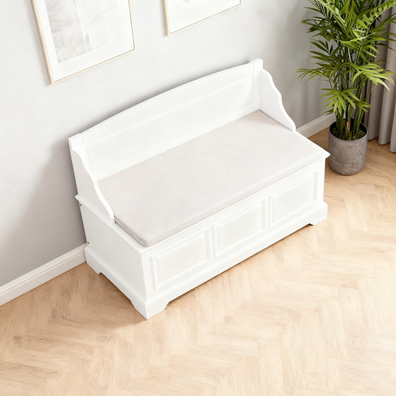 Banc à chaussures, banc de rangement pour chaussures rétro avec dispositifs de fermeture en douceur, coffre de rangement avec rangement caché et coussin pour l'entrée, le couloir, le salon