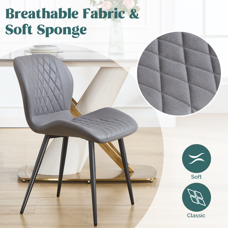 46cm H Dining Chair, Dark Grey