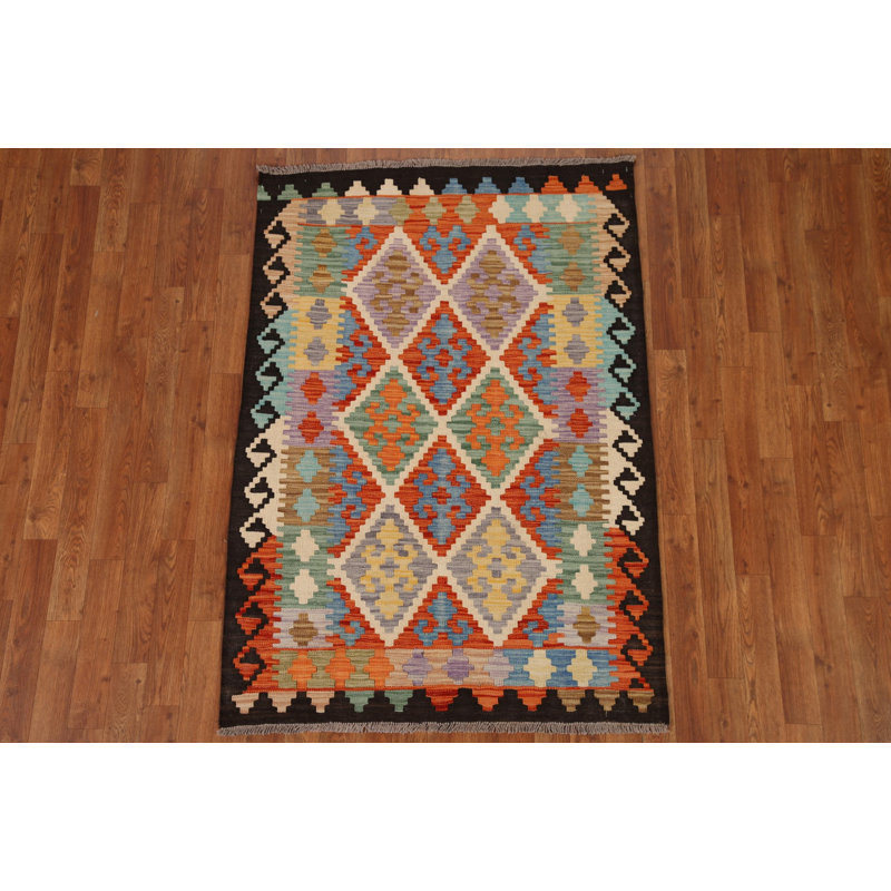 Tapis oriental géométrique Kilim 4 x 5