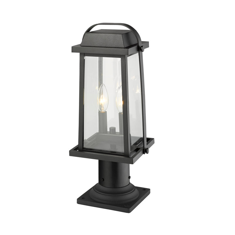 Lampadaire 2 lumières 110,25 po Sisto, Noir, H 16,75 po x l 7,75 po x P 7 po
