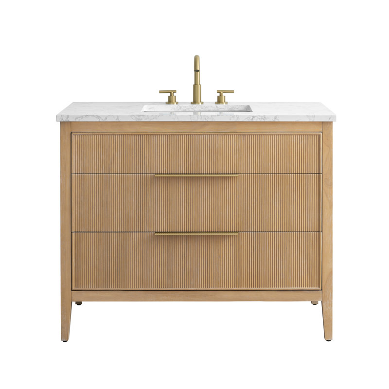 Emma 42" W Single Vanity, Classic Oak