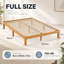 Cadre de lit plateforme en bois de 30 cm (12 pouces), style minimaliste en bois d'hévéa massif, sommier à lattes robuste, aucun sommier tapissier nécessaire-950981300
