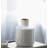 D5.9x7.9" Round White/Gold Vase