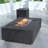 Destinae Rectangle Concrete Propane Smokeless Fire Pit Table with Hidden Fuel Tank-586602638