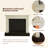 59.06"White Modern Minimalist Solid Wood Decorative Fireplace Mantel-1417787403