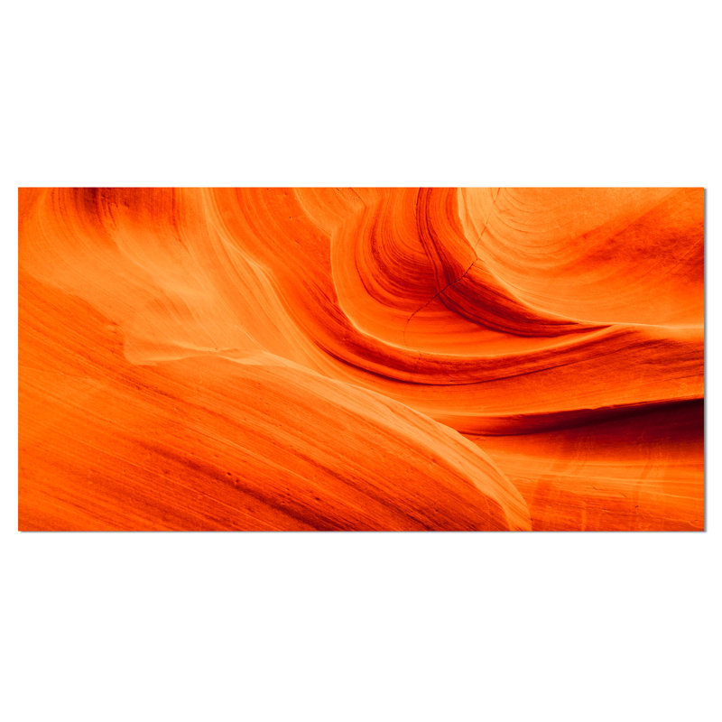 " Orange Upper Antelope Canyon ", 16" H x 32" W x 1" D, Wrapped Canvas