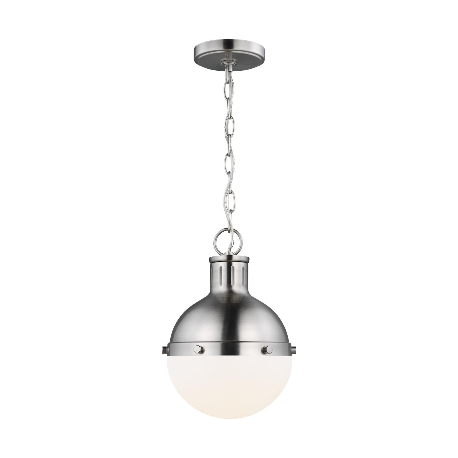 Geoffrey Dimmable Single Light Pendant, 22" H x 16" W x 16" D, No , Antique Brushed Nickel