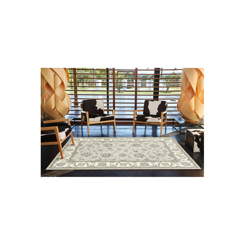 Tapis décoratif floral traditionnel Traditional, Carré 3 pi 3 po
