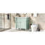 Meuble-lavabo autoportant de 76 cm (30 pouces) avec lavabo en céramique et rangements organisés. Meuble-lavabo de salle de bain de 76 cm (30 pouces) avec 3 tiroirs et portes coulissantes fonctionnelles.