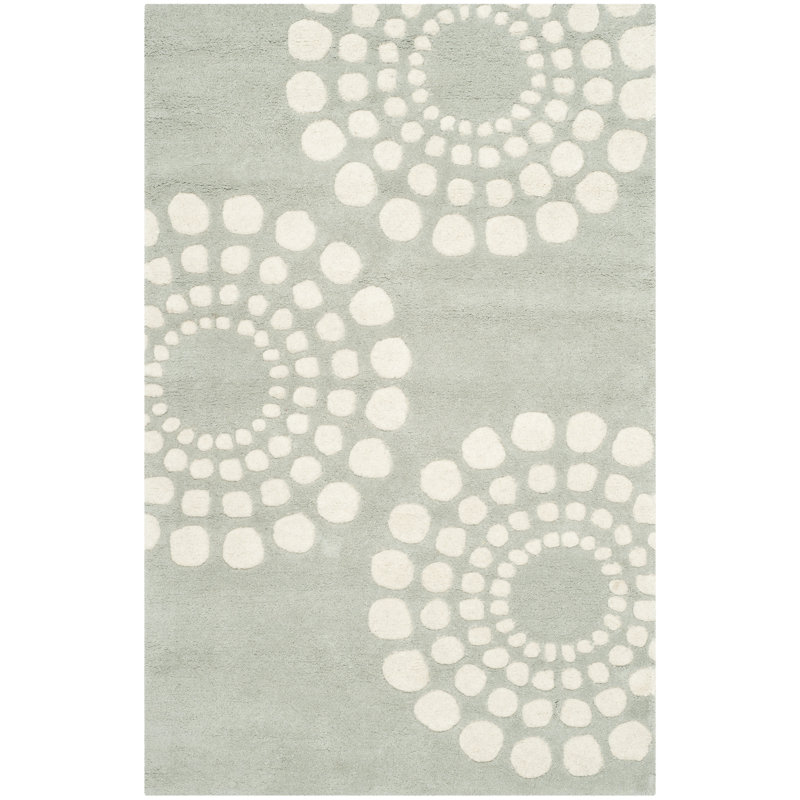 Campion Soho Hand Tufted Wool And Viscose Geometric Rug, Rectangle 2'6" x 4'