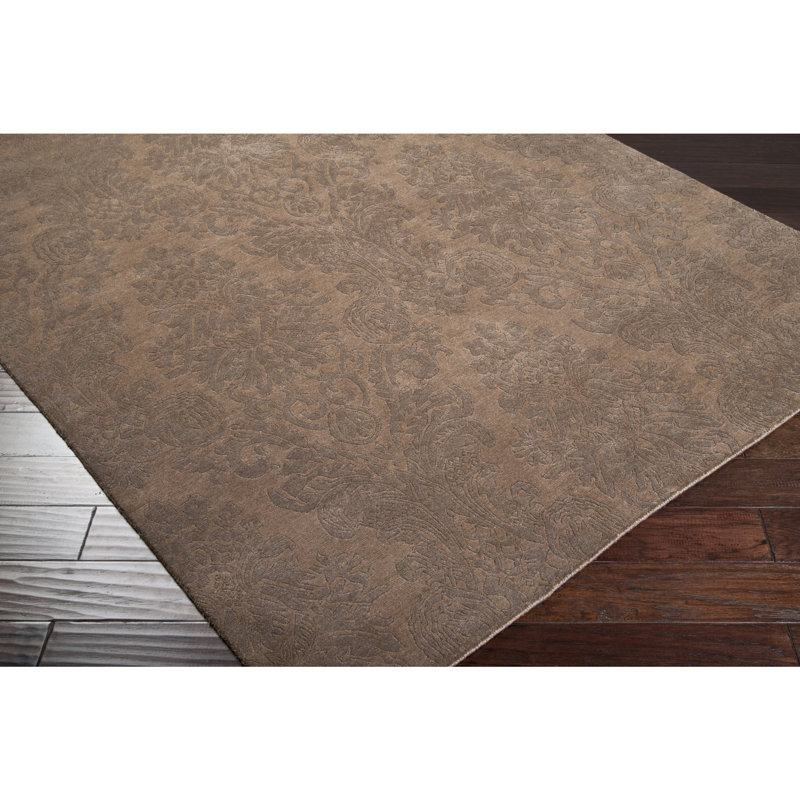 Attles Wool Damask Indoor Rug, Rectangle 5'6" x 8'6"