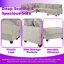 Canapé modulaire Poltro avec repose-pieds, structure en L en contreplaqué ou en U et tissu en velours côtelé Poltro-1555021777