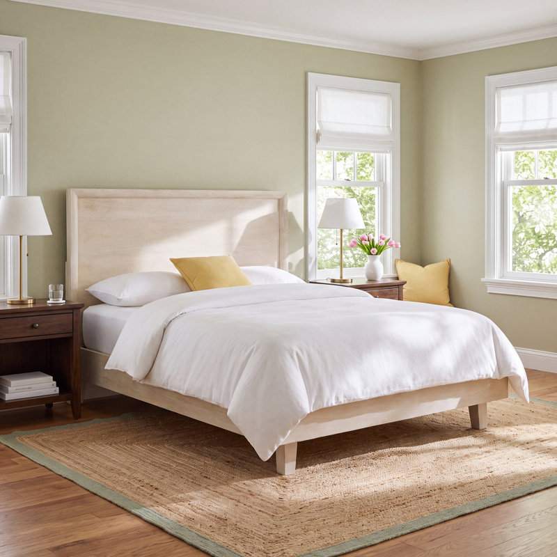 Reece Solid Wood Platform Bed, King