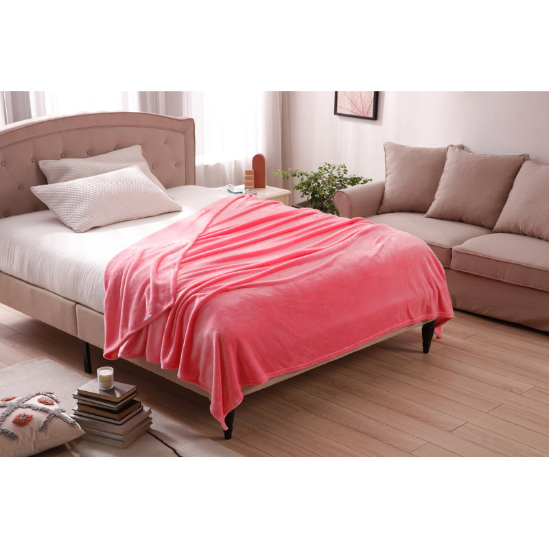 Couverture polaire, Simple, Rose