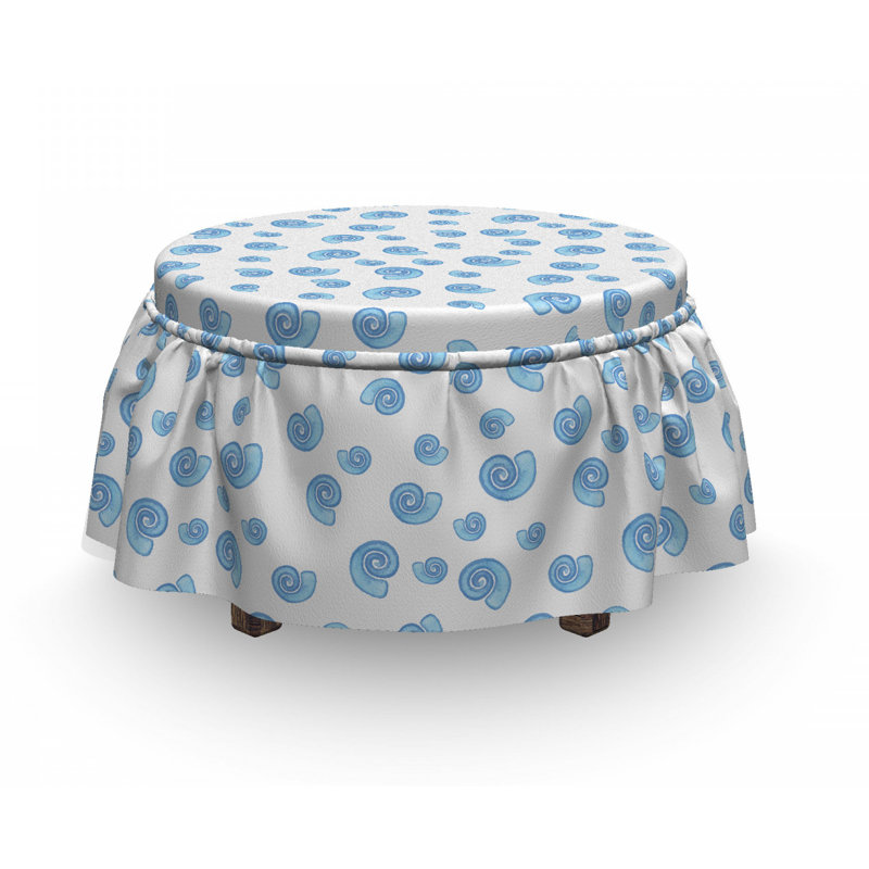Housse pour repose-pieds de motif aquatique