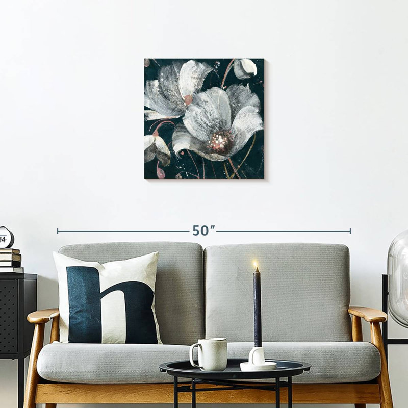 Pavot translucide bleu marine, H 20 po x l 20 po