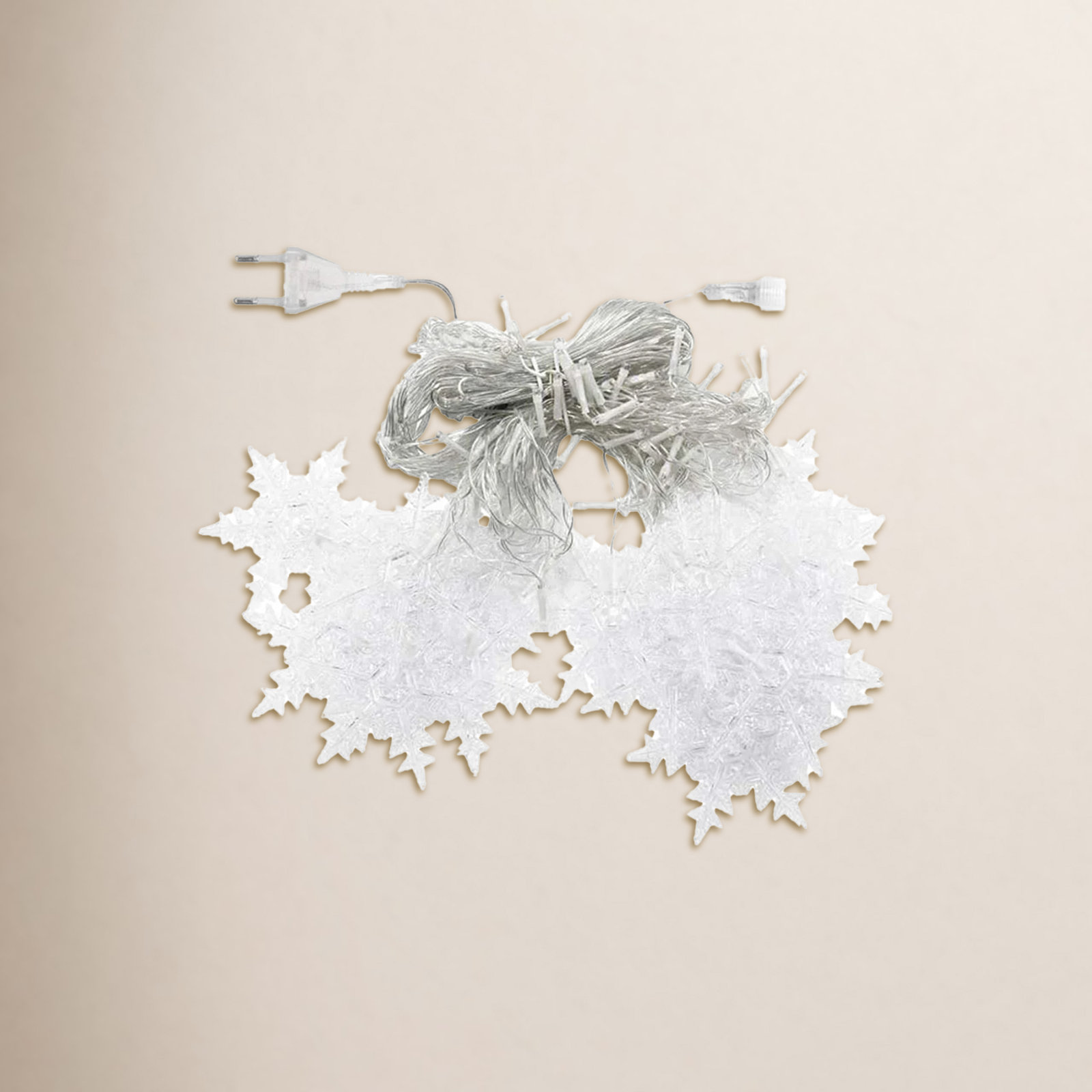 11.5' Snowflake LED String Lights, White