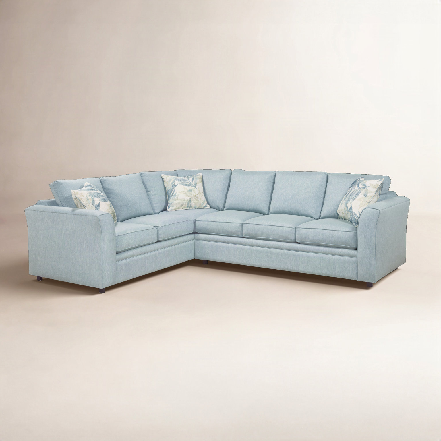 Northfield L-Sectional, Left Hand Facing, Basic Blue, Air Dream Mattress