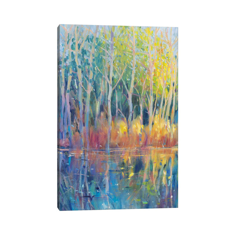 Reflected Trees II by Tim OToole - Wrapped Canvas Painting, 66.04cm H x 45.72cm W x 1.905cm D
