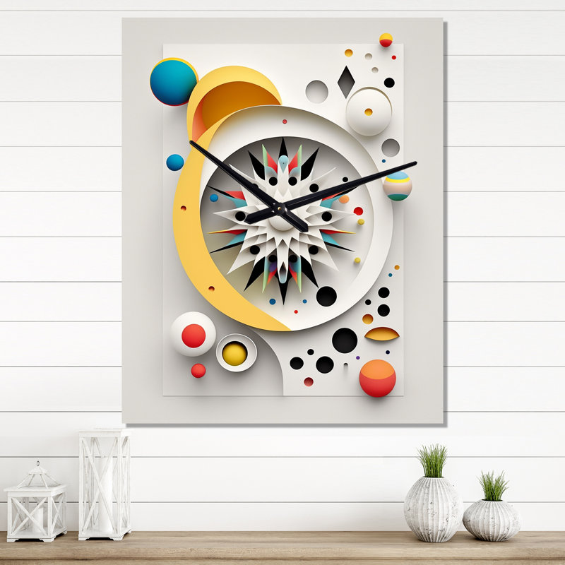 Horloge murale géométrique moderne surdimensionnée, H 32 po x l 16 po x P 1 po