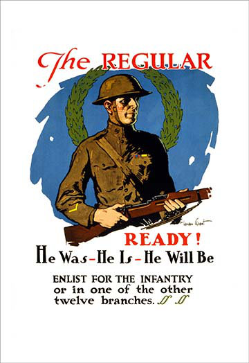 " The Regular… Ready! " by Gordon Grant, 66" H x 44" W