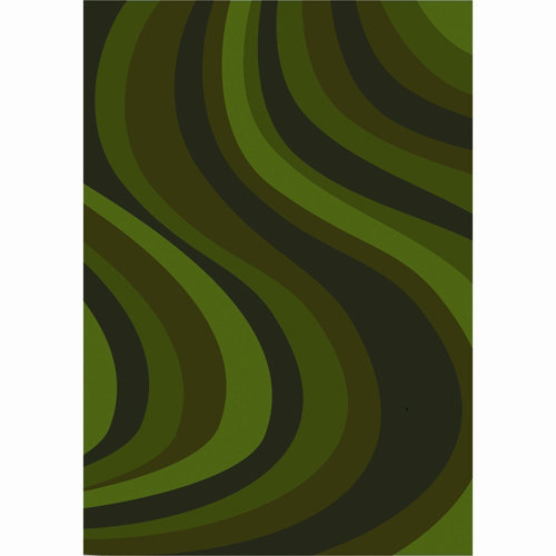 Tapis vert touffeté à motif abstrait Whimsy, 3 pi 10 po x 5 pi 4 po
