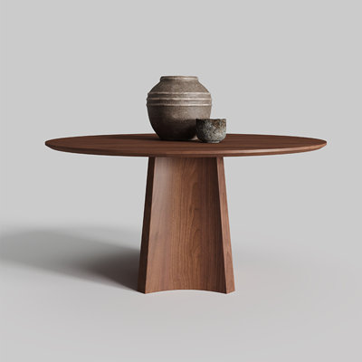 Ancient style solid wood round dining table