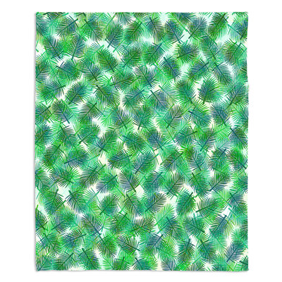 Couverture sherpa doux palmiers 1
