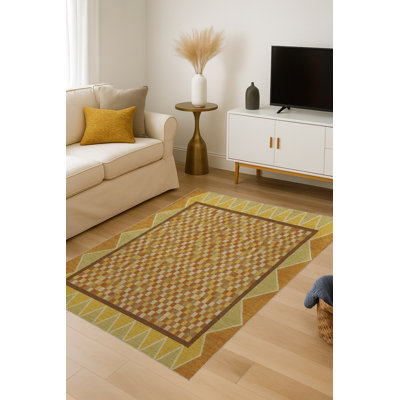 Tapis beige tissé traditionnel Mosso