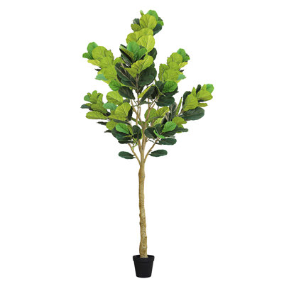 Figuier artificiel 10 pi en pot noir