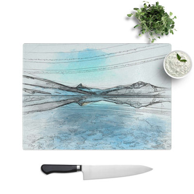 Tempered Glass Bachalpsee Lake Switzerland Chopping Board