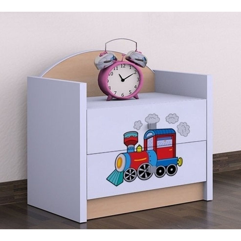Dominique 2 Drawer Nightstand, Beige