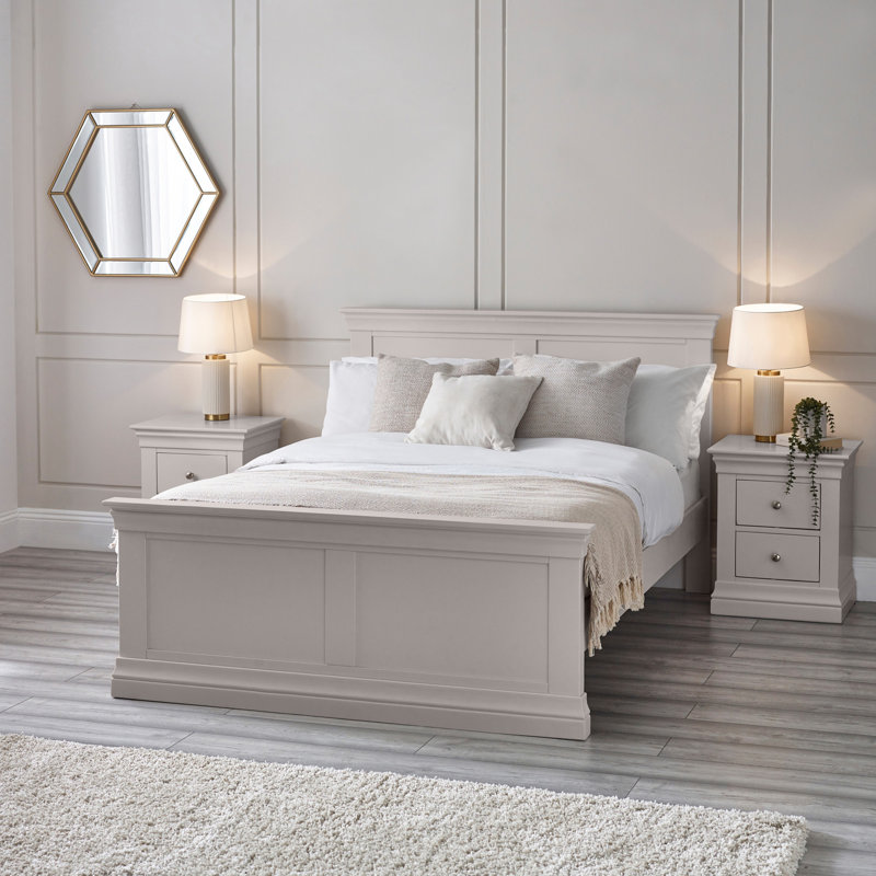 Dial Clermont Bed, Light Grey, UK Double (135 x 190 cm)