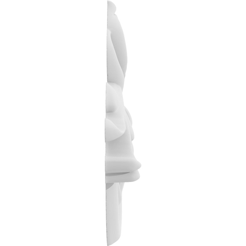Applique Fayette Rosette, H 4,5 po x l 4,5 po x P 0,63 po, Droite
