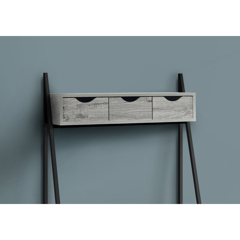 Bureau d'ordinateur à domicile, bureau incliné, Gris / noir