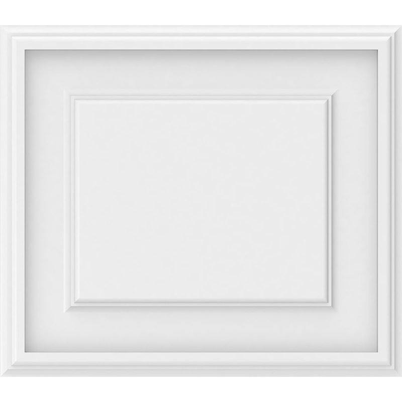 Panneau mural surélevé en PVC blanc Legacy, H 14 po x l 16 po x P 0,63 po