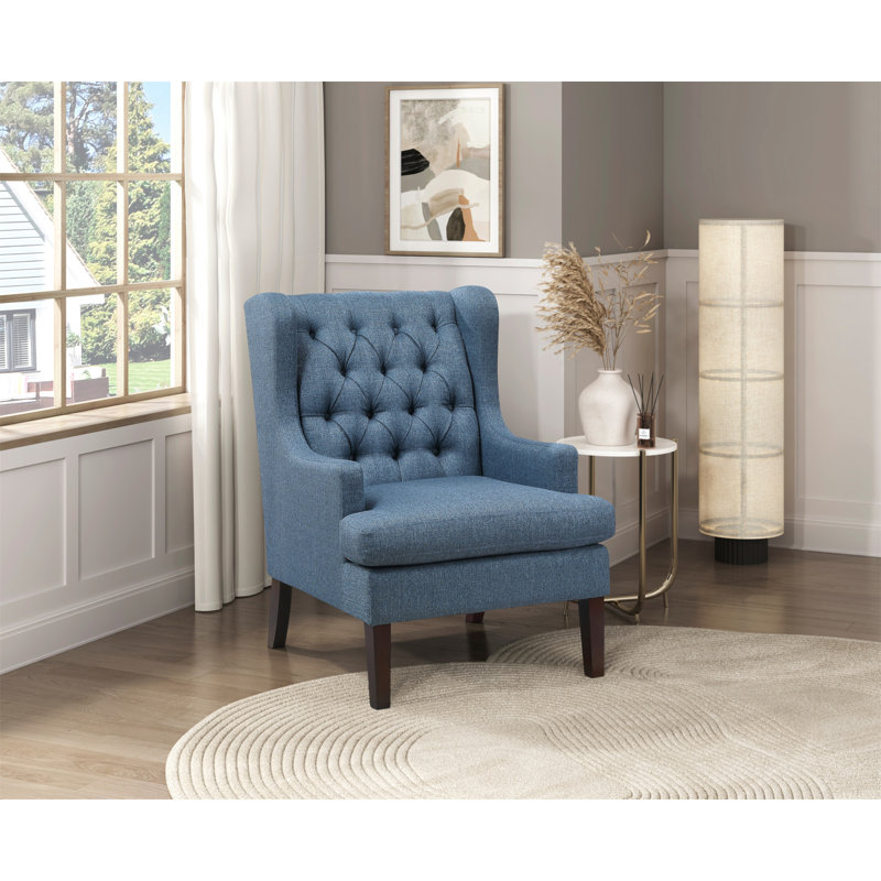Fauteuil d'appoint confortable rembourré de mousse pour le salon, rehaussant le style intérieur, Bleu