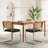 Modern Linen Dining Chairs Set Of 2, Rattan Back & Chrome Base,Black-1724623754