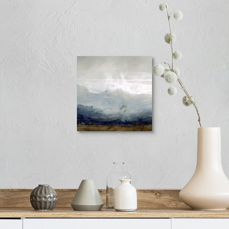 «Kacie Hazy Blue Horizon» par Kari Taylor - impression sur toile tendue, H 48 po x l 48 po x P 1,5 po